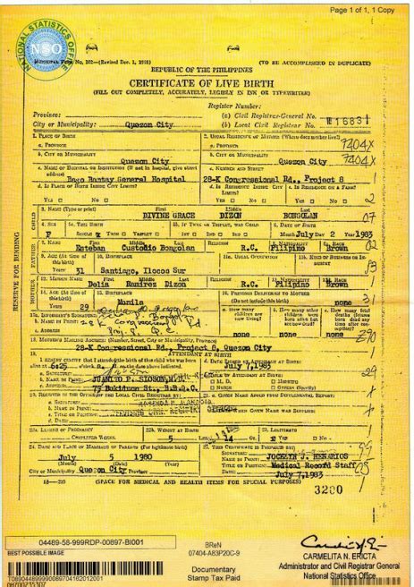 nso manila|Birth Certificate .